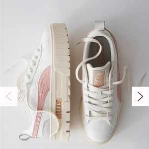 Puma White and Pink Athletic Shoes